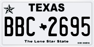 TX license plate BBC2695