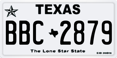 TX license plate BBC2879