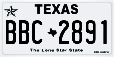 TX license plate BBC2891
