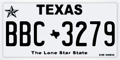 TX license plate BBC3279