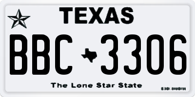 TX license plate BBC3306