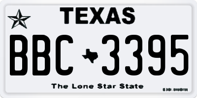 TX license plate BBC3395