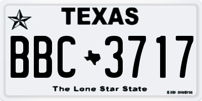 TX license plate BBC3717