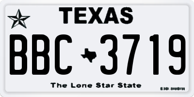 TX license plate BBC3719