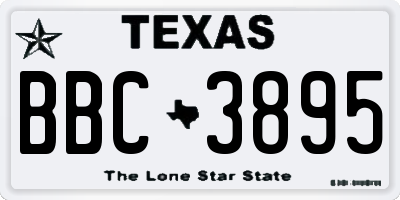 TX license plate BBC3895