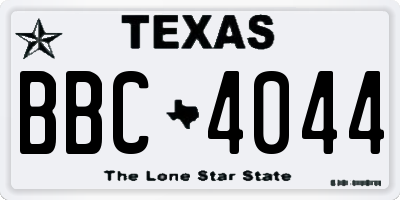 TX license plate BBC4044