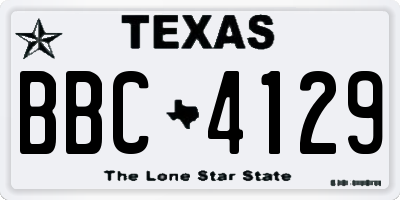 TX license plate BBC4129