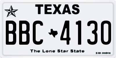 TX license plate BBC4130