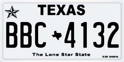 TX license plate BBC4132