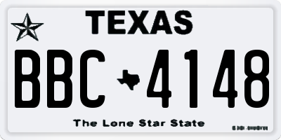 TX license plate BBC4148