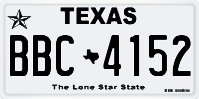 TX license plate BBC4152