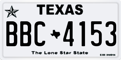 TX license plate BBC4153