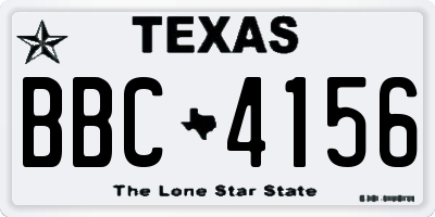 TX license plate BBC4156