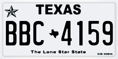 TX license plate BBC4159