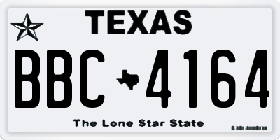 TX license plate BBC4164