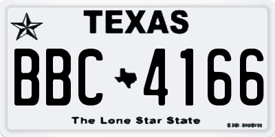 TX license plate BBC4166