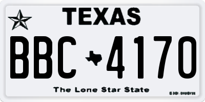 TX license plate BBC4170