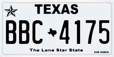 TX license plate BBC4175