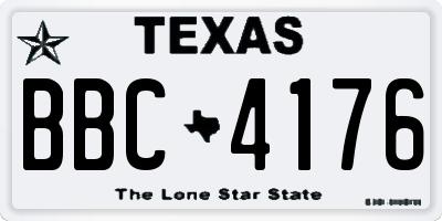 TX license plate BBC4176