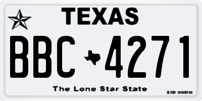 TX license plate BBC4271