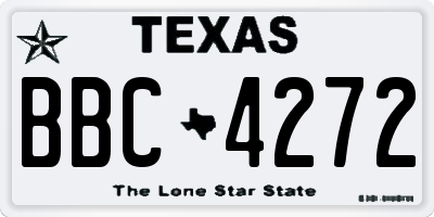 TX license plate BBC4272
