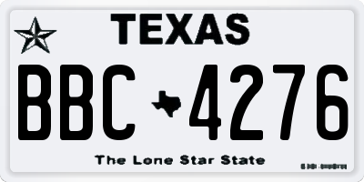 TX license plate BBC4276