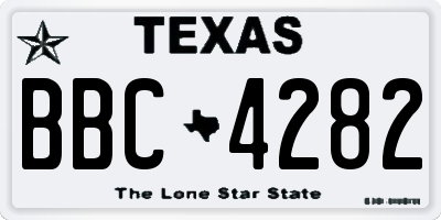 TX license plate BBC4282