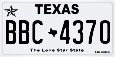 TX license plate BBC4370