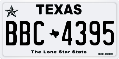 TX license plate BBC4395