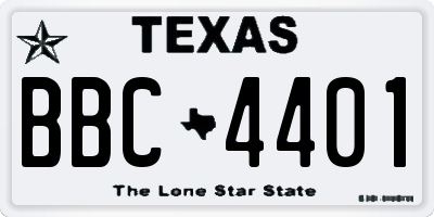 TX license plate BBC4401