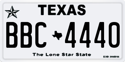 TX license plate BBC4440