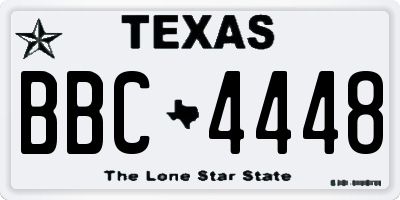 TX license plate BBC4448