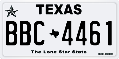 TX license plate BBC4461