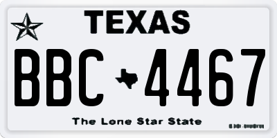 TX license plate BBC4467