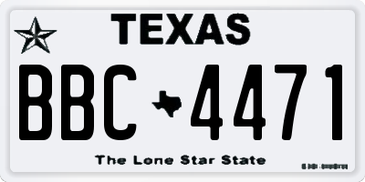TX license plate BBC4471