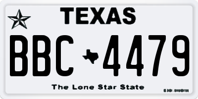 TX license plate BBC4479