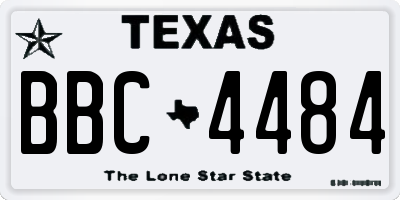 TX license plate BBC4484