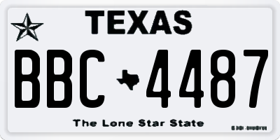 TX license plate BBC4487