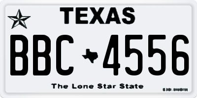 TX license plate BBC4556