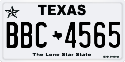TX license plate BBC4565