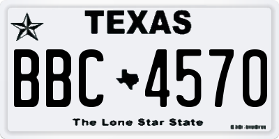 TX license plate BBC4570