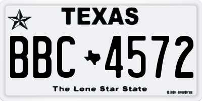 TX license plate BBC4572