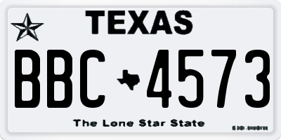 TX license plate BBC4573