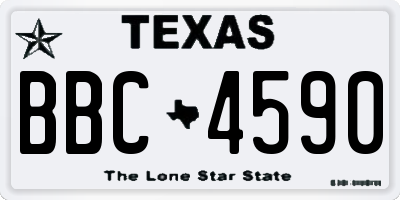 TX license plate BBC4590