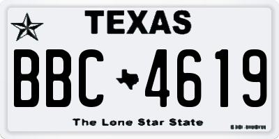 TX license plate BBC4619