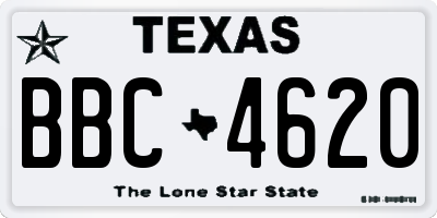 TX license plate BBC4620