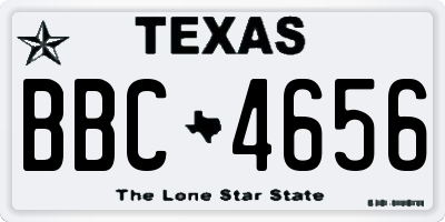 TX license plate BBC4656