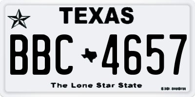 TX license plate BBC4657