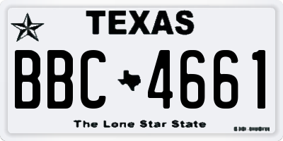 TX license plate BBC4661