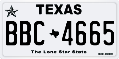 TX license plate BBC4665